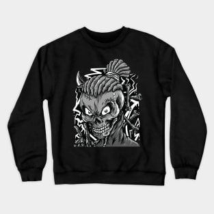 skull mumble illustration Crewneck Sweatshirt